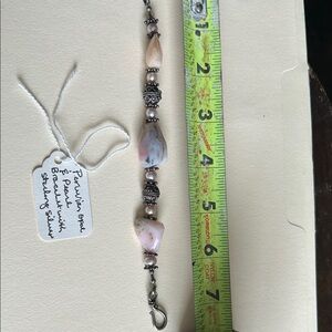 Sterling Silver Pink Opal Bracelet